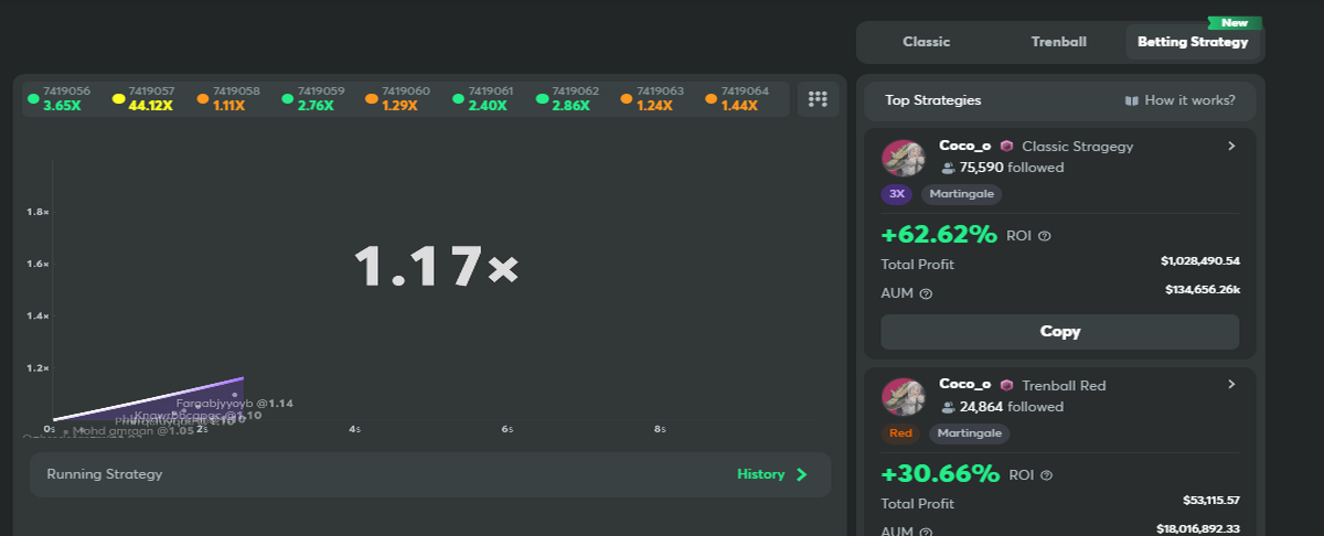 Predictors or Scripts for Crash bc game